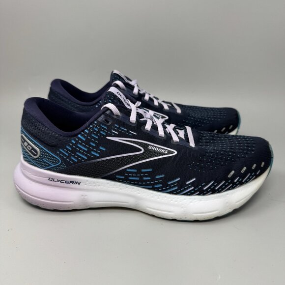 Brooks Glycerin 20 Womens 11 B Shoes Blue Purple Running Walking 1203691B499 - Picture 1 of 9